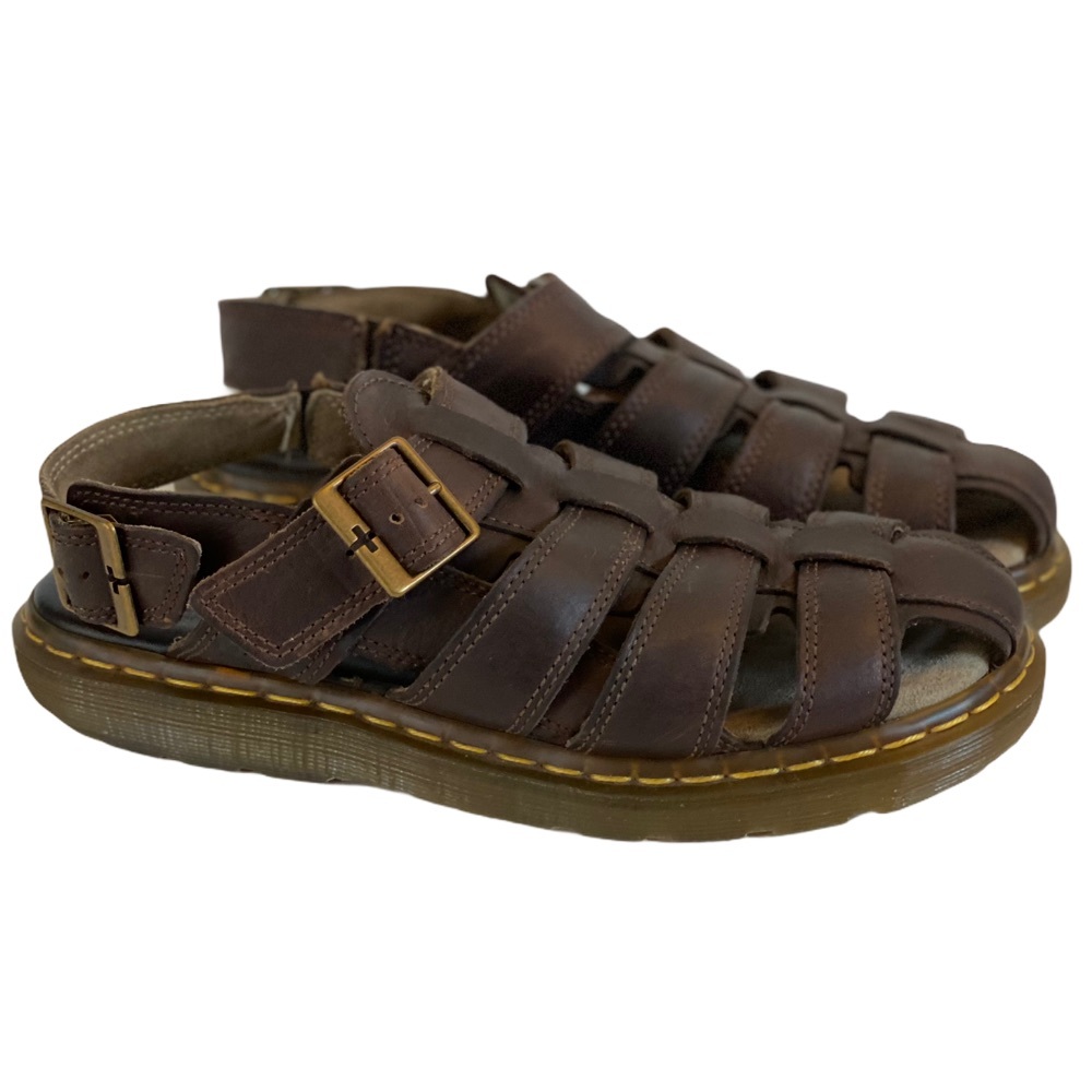 Men’s Dr. Martens closed toe sandals brown sz 10
